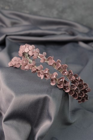 Lilac Water Enamel Beaded Bridal Henna Crown