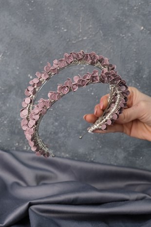 Lilac Water Enamel Beaded Bridal Henna Crown