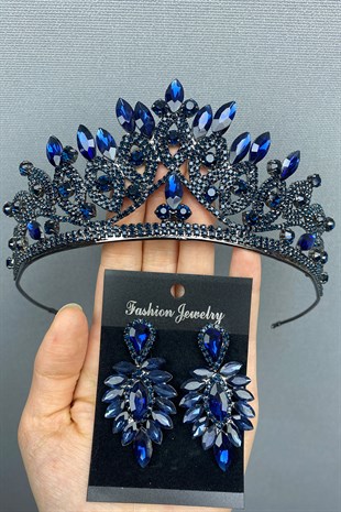 Lilya Bridal Henna Crown and Earring Set