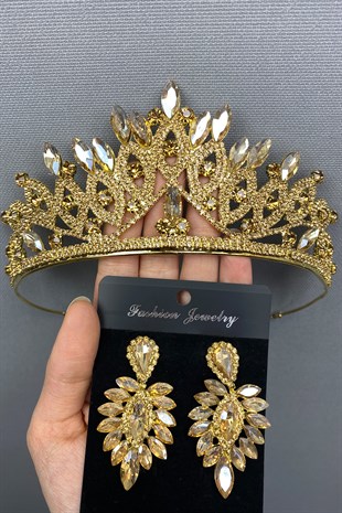 Lilya Bridal Henna Tiara and Earring