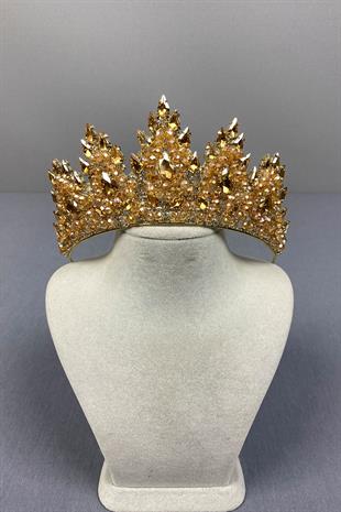 Lotus Bead Embroidered Bridal Henna Crown
