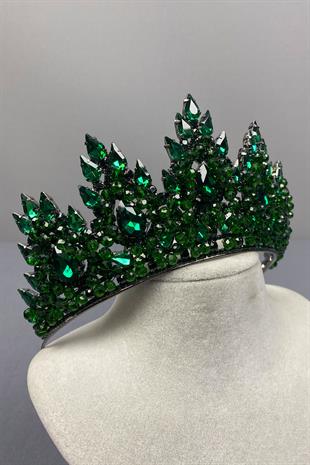 Lotus Bead Embroidered Bridal Henna Crown