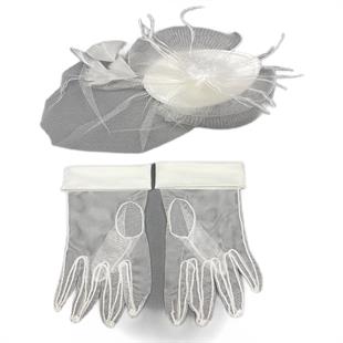 الجملة قفازات الزفاف مكبلة وقبعة الزفاف