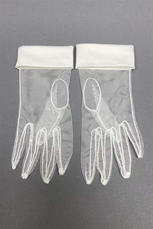 Cuffed Bridal Gloves and Wedding Hat Face Veils