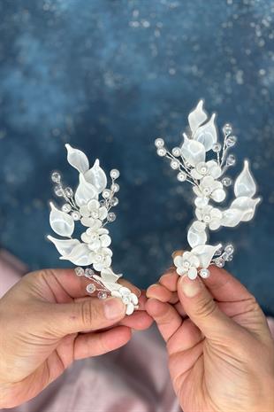 Mariso Sedef Reçine 2 Li Saç Ve Türban Aksesuarı