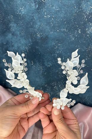 Mariso Sedef Reçine 2 Li Saç Ve Türban Aksesuarı