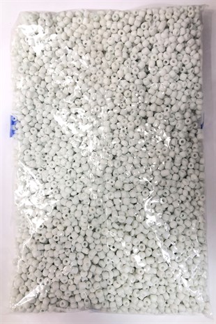 Mat Beyaz Kum Boncuk 4 mm 500 gr