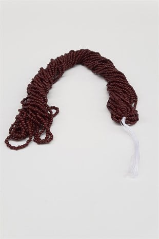 الخرز الرملي التسلسلي الأحمر كلاريت غير لامع