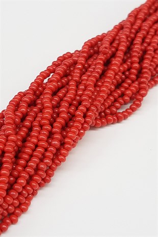 خرز رمل خيط أحمر غير لامع