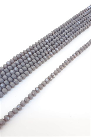 Mat Koyu Gri Kristal Boncuk 6 Mm