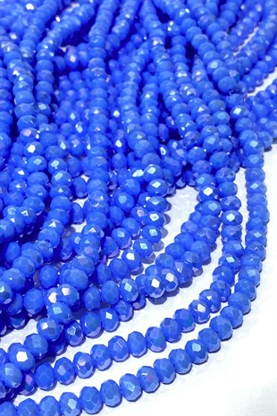 Matte Dark Blue Crystal Beads 6 mm
