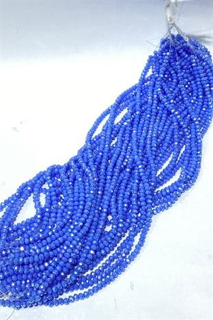 Matte Dark Blue Crystal Beads 6 mm