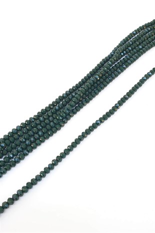 Mat Koyu Yeşil Kristal Boncuk 6 Mm