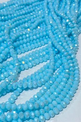 Mat Mavi Kristal Boncuk 6 mm