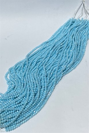 Mat Mavi Kristal Boncuk 6 mm