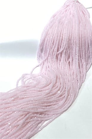 Matte Pink Crystal Beads 4 mm