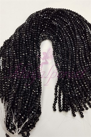 Mat Siyah Kristal Boncuk 6 mm