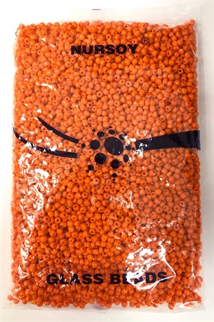 Matte Orange Sand Beads 4 mm 500 gr