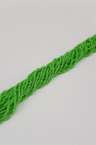 الخرز الرمل الخيطي الأخضر غير اللامع