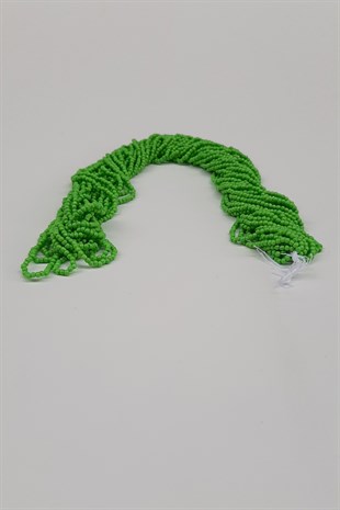 الخرز الرمل الخيطي الأخضر غير اللامع