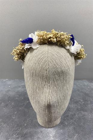 Mavi Bahar Dalı Ve Cipsolu Dış Çekim Gelin Tacı