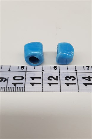 Blue Bead Square Glass Jewelry Bead