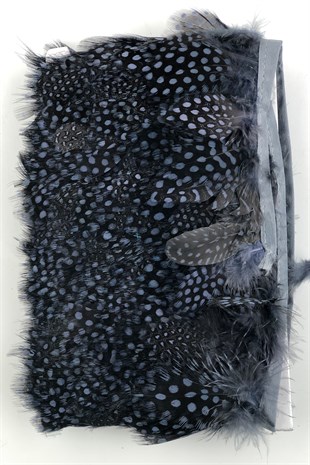 Blue Gray Pointed Guinea Chicken Feather