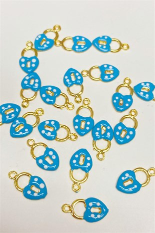 قلادة نموذج القلب الأزرق 1 قطعة