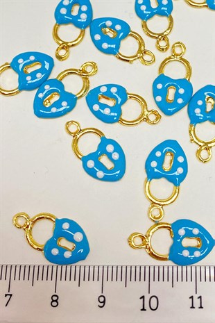 قلادة نموذج القلب الأزرق 1 قطعة