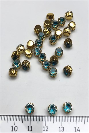 Blue Cased Plastic Strut Stone 25 pcs