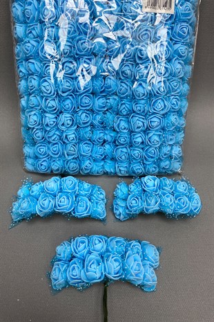 Mavi Lateks Yapay Çiçek 144 Adet