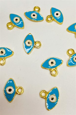 Blue Shuttle Evil Eye Bead Pendant 1 pcs