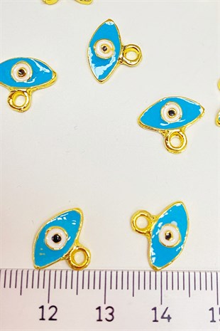 Blue Shuttle Evil Eye Bead Pendant 1 pcs
