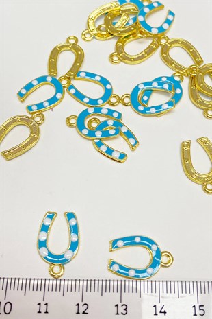 Mavi Nal Şekli Kolye Ucu 1 Adet