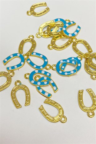 Mavi Nal Şekli Kolye Ucu 1 Adet