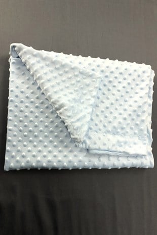 Blue Chickpea Baby Blanket Polka Dot