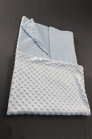 Blue Chickpea Baby Blanket Polka Dot