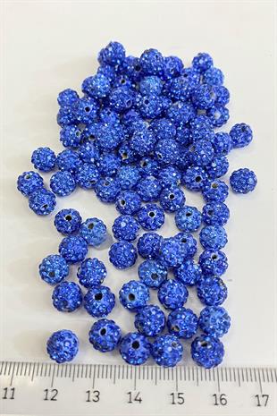 Blue Shiny Stone Beads 8 mm