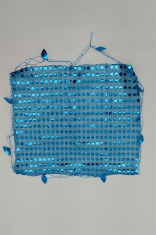 Blue Sequin Handkerchief 10 pcs