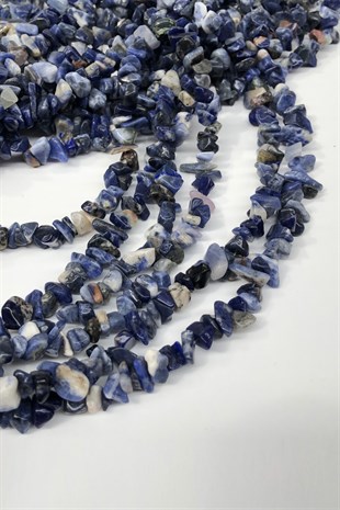 Blue Color Pebble Beads