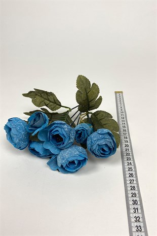 Mavi Şakayık Eren Gül Yapay Çiçek 1 Demet