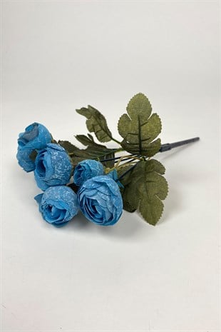 Mavi Şakayık Eren Gül Yapay Çiçek 1 Demet