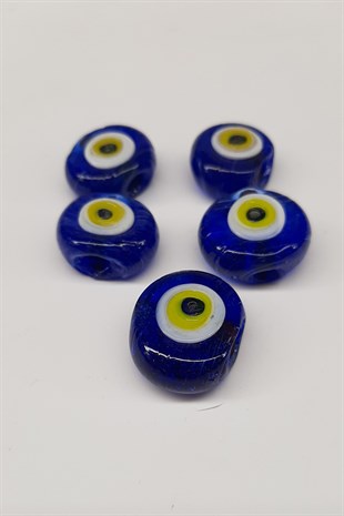 Blue Yellow Calfs Eye Evil Eye Beads