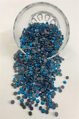 Blue Iron-On Beads Ss20 5mm Adhesive Stone 25 grm
