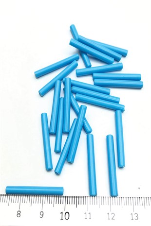 Blue Long Pipe Beads