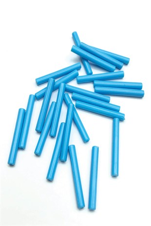 Blue Long Pipe Beads