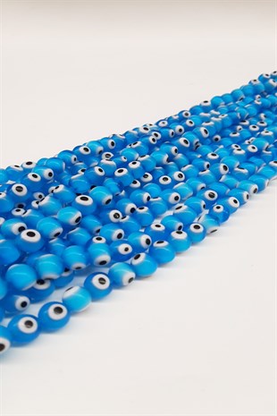Blue Glass Evil Eye Beads