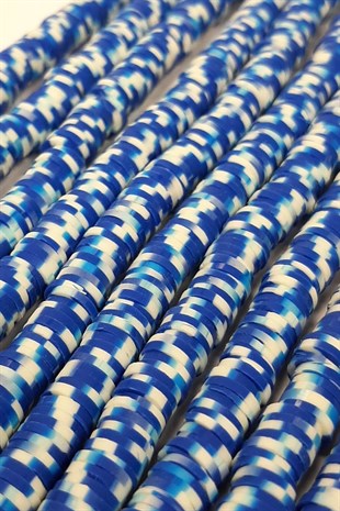 Mavili Kremli Fimo Hamur Boncuk 6 mm