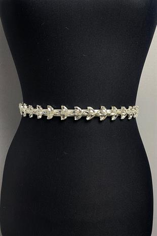 مكيك بيوغلو ستون فستان سهرة مزود بحزام اكسسوار