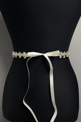 مكيك بيوغلو ستون فستان سهرة مزود بحزام اكسسوار